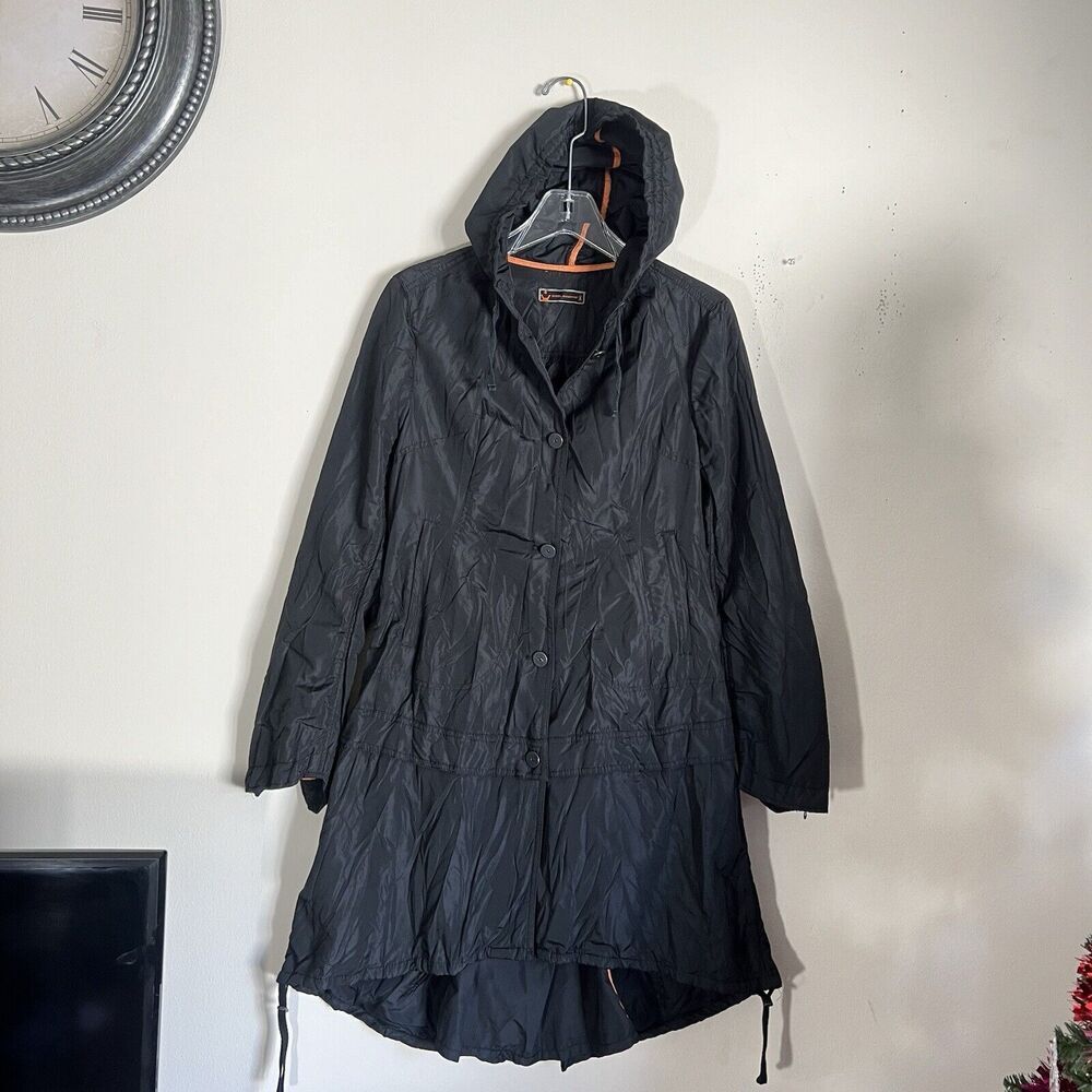 Cop Copine Vintage Zipped Jacket Coat Size 38 Women’s Hooded Black